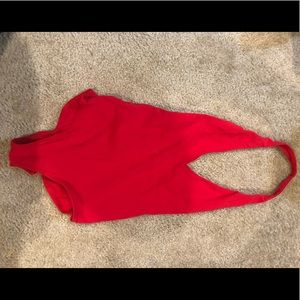 American Apparel Red Backless Body Suit *ORIGINAL*